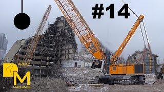 WRECKING BALL DEMOLITION #14 LIEBHERR HS 895 LIEBHERR R960 LONGFRONT SEILBAGGER ABBRUCH BAUSTELLE