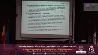 2. El potencial geológico de España en minerales críticos y estratégicos.