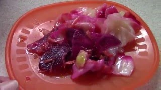 Маринованная суточная капуста со свеклой//Кулинария//Кулинарный влог//