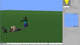 Mine-Imator создание анимации. 2 падение стива.