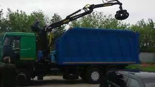 Отгрузка ломовоза МАЗ с манипуляторо велмаш VM10L74 производства СКАТ г. Тверь