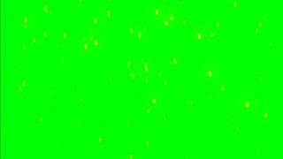 Искры от костра // футаж на зелёном фоне