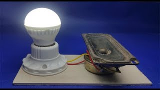 Free energy generator Light Bulb 12v using magnets speaker || 100% work