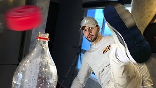 DESAFIO: ABRA A GARRAFA COM CHUTE **Bottle Cap Challenge**