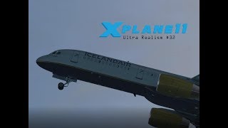 X-Plane 11 Ultra Realism #32: Iceland Air 757-200 from Boston-Logan Intl to Keflavík Intl
