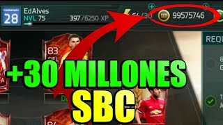 FIFA MOBILE 18 - ¡¡+30 MILLONES DE MONEDAS COMPLETANDO LAS SBC MAS DIFÍCILES!!