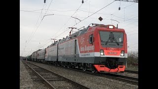 В кабине машиниста 2ЭВ120-002 Туапсе - Белора-Тихорецкая