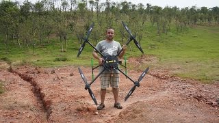 Flight of the Giant Quadcopter