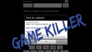 How to Register GAME KILLER  Memory failed 3 -13 Solution Android HD 2015