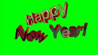 Happy New Year animation footage chromakey.С Новым годом хромакей