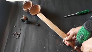 Make Sitar from Coconut shell |Diy Mongolian violin