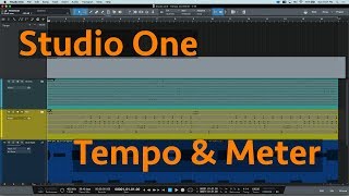 Studio One - Tempo Track and Meter Change