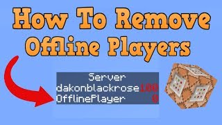 How To Remove Offline Players In Scoreboard Objectives (Minecraft Commands)