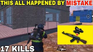 I USED AKM AND 4x BY "MISTAKE" • (17 KILLS) • PUBG MOBILE GAMEPLAY (HINDI)