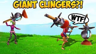 HOW TO THROW GIANT CLINGERS! - Fortnite Funny Fails and WTF Moments! #262 (Daily Moments)