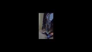 How and when girl pee in public wearing trousers