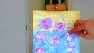 Как нарисовать цветы мастихином. Мастихин. Акрил. Palette Knife. Flowers Part2 Blumen