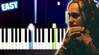 Post Malone - I Fall Apart - EASY Piano Tutorial by PlutaX