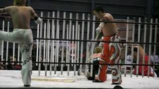 2009/1/4 大日本プロレス・桂スタジオ大会　蛍光灯4者凶器持ち込みタッグデスマッチ