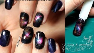 Космос на ногтях гель лаком. Дизайн ногтей Палехская шкатулка