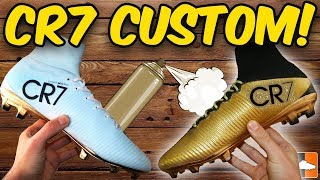 How To Make CR7 Gold Black Superfly! Cristiano Ronaldo Glitter Custom Boots