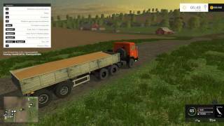 Мод грузовик Kamaz КамАЗ 54115 с прицепом ОдАЗ 9380 Фермер Симулятор 2015