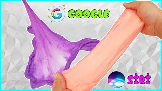 GOOGLE vs SIRI SLIME CHALLENGE Malzeme Seçimlerimizi Telefona Sorduk Slaym  Vak Vak TV