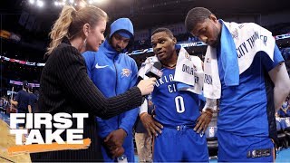 First Take analyzes what Thunder win vs.  Knicks means for Warriors | First Take | ESPN