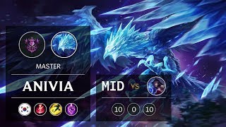 Anivia Mid vs Ahri - KR Master Patch 9.6