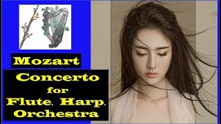 Mozart - Concerto for Flute, Harp and Orchestra in C major, K 299, II. Andantino