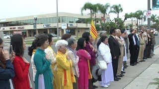 Lễ Chào Cờ Đầu Tháng 7 Năm 2017 Kêu Gọi Đồng Hương Biểu Tình Phản Đối Âm Mưu Tôn Giáo Vận Của CSVN