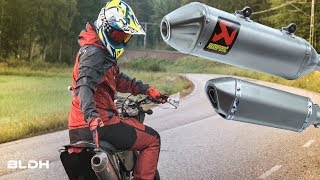 Fake vs REAL AKRAPOVIC ($20 vs $750.00) | PURE SUPERMOTO BRAAAP |  BLDH