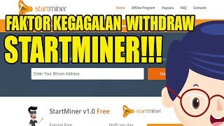 Penyebab Startminer tidak bisa di Withdraw (MASIH KEJEBAK?)