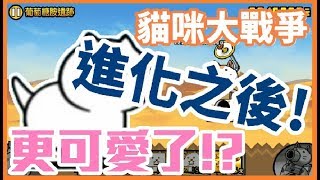 《哲平》手機遊戲 貓咪大戰爭 - 進化之後 又萌一波啊! 這個!!  ( 怎麼最近都被貓戰角色萌的不要不要的呢! )