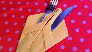 Красиво сложить бумажные салфетки 2. How to fold napkins.
