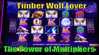 ★$UPER BIG WIN★☆Timber Wolf Lover (9)☆Timber Wolf Deluxe Slot machine★The Power of Multipliers  ☆彡栗