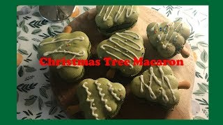 색소없이 크리스마스 트리 마카롱 만들기 feat. 말차 필링 마카롱 Christmas Tree Macaron