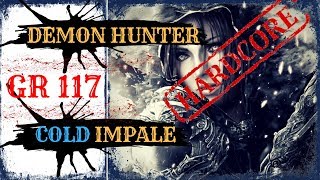 DIABLO  3 HARDCORE - GR 117 SOLO CLEAR - SHADOW IMPALE  - Patch 2.6.4 - Season 16 Demon hunter