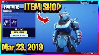 FORTNITE ITEM SHOP *NEW* BEASTMODE SKIN SET! | ITEM SHOP (Mar 23, 2019)