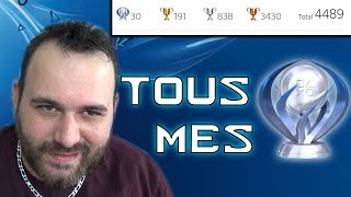 TOUS LES JEUX ET TROPHÉES QUE J'AI EU !