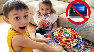 Тима НАШЕЛ Бейблэйд ФАФНИР Ф5 и как Маша СЪЕЛА телефон? 24 часа без гаджетов / скетчи для детей