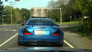 Alex Ovechkin's Mercedes SL65 AMG Black Series (Matte Blue) On the Road!!