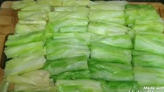 محشي كرنب ?رووووعه ? وطريقه سلق الكرنب باحترافيه ?من مطبخ اسوم