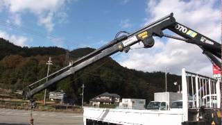 中古トラック　コンドル・ヒアブクレーン付　作動