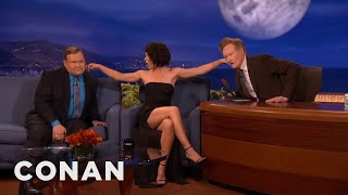 Evangeline Lilly's Ear Fetish  - CONAN on TBS
