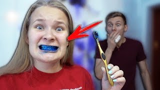 ЧТО С МОИМИ ЗУБАМИ?! *ЖЕСТОКИЙ ПРАНК* КРАСКА В ЗУБНУЮ ЩЁТКУ РОЗЫГРЫШ СЕСТРЫ! КРАСИТЕЛЬ В ПАСТУ (БпС)