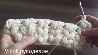Вяжем крючком шарф снуд воздушными столбиками