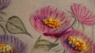 Вышивка лентами для начинающих. Вышиваем астры