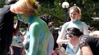 Andy Golub, Body Painting, Columbus Circle, NYC 2014