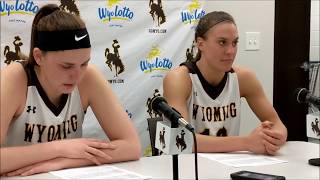 Wyoming Cowgirl Seniors Liv Roberts And Natalie Baker After WNIT Loss